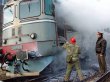 Locomotiva unui tren personal a luat foc