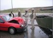 Un tanc a lovit dou� autorisme, �n localitatea Murfatlar
