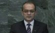 Boc a avut nevoie de un podium pentru a vorbi la tribuna ONU